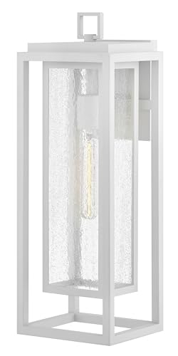 Hinkley Republic Large Outdoor Wall Mount Lantern, Textured White