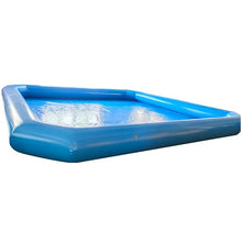 HQHAOTWU Inflatable Family Swimming Pool 8x8x0.65m with Blower Blue