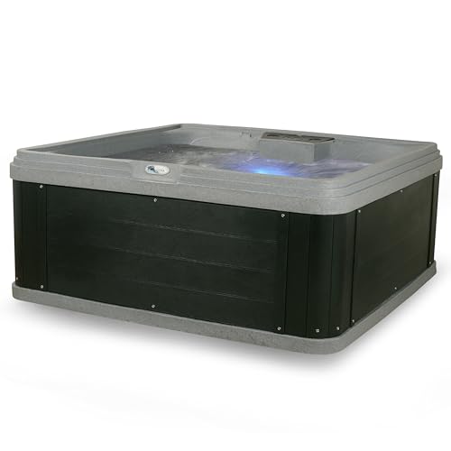 Ariana Outdoor Hot Tub, 6 Person Therapeutic Spa, 30 Jets, Underwater LED Lighting System, Insulated Spa Cover, Aqualife by Strong Spas