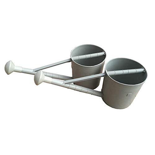 TREEYX Watering Can Agricultural Sprinkler Nozzle, 20 Liters Large Capacity, Long Mouth Watering Can, One-Handle Handle, Home Gardening Tool Watering Can Valley Shed (Blanc 2PC)