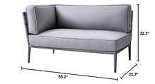 Conic 2-seater sofa, right module