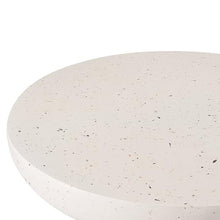 Christopher Knight Home Jade 27.5" Round Coffee Table, MGO Side Table for Patio Furniture Set, Modern Accent Table for Both Indoor and Outdoor Use, End Table for Patio/Deck/Garden, Terrazzo White