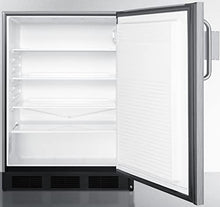 Summit 24” Refrigerator w/Speed Rail, Built-in, Outdoor, Bar Refrigerator, 5.5 cu.ft. Capacity, Stainless Steel- SPR7BOSSTSR