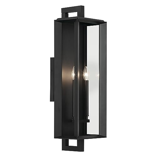 Kichler Kroft 2-Light Textured Black Outdoor Wall Light