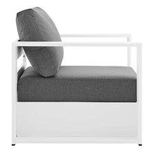 Modway Tahoe 4-Piece Fabric Outdoor Set White Charcoal
