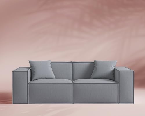 ROVE LAB M1 Outdoor Loveseat Sofa, Patio Furniture, Comet Mist