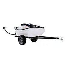 Brinly ST-152BH-A Self-Storing Tow Behind Lawn and Garden Sprayer with Collapsible Boom, 15-Gallon, Matte White