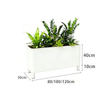 M3b6G8p1 Planter Box Outdoor Planter Box Partition Fence Flower Pot Planting Container for Yard Decor(Medium)