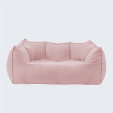 mmaiqi Lounge Vacuum Compressed Lazy Sofa, Sponge Particle Single/Double Couch for Living Room, Fabric Compact Leisure (Pink,Two People)