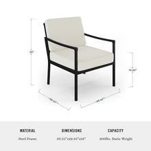 Martha Stewart Lily Pond Indoor/Outdoor Patio Accent Chairs, Black, 2-Pack
