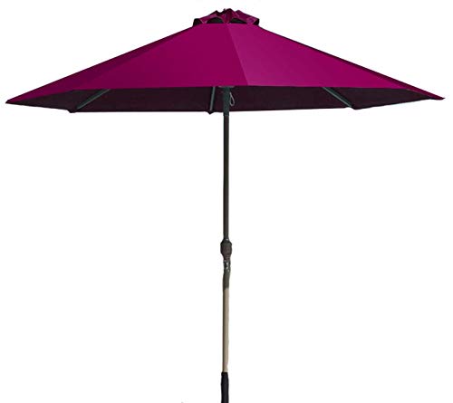 RWGOVLU Garden Umbrellas, 8.8 Ft Crank and Tilt Patio Umbrella, Waterproof Sun Shade for Outdoor Settings, Pool, Beach, Courtyard, Lawn