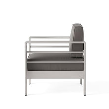 Christopher Knight Home Cape Coral Outdoor Aluminum Club Chairs with Water Resistant Cushions, 4-Pcs Set, Khaki