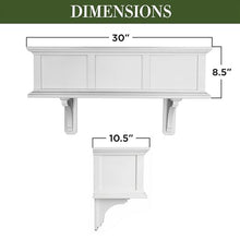 Good Directions 30 Inch Long Greenwich Vinyl Window Box Planter, Maintenance Free Cellular PVC, Outdoor Flower Box for Windows, Porch & Deck
