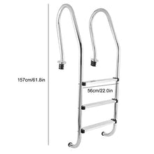 Swimming Pool Ladder for In Ground Pools 3-Step Stainless Steel Pool Step Ladder Swimming Pool Stairs w/Non-Slip Footstep for Indoor/Outdoor Pool