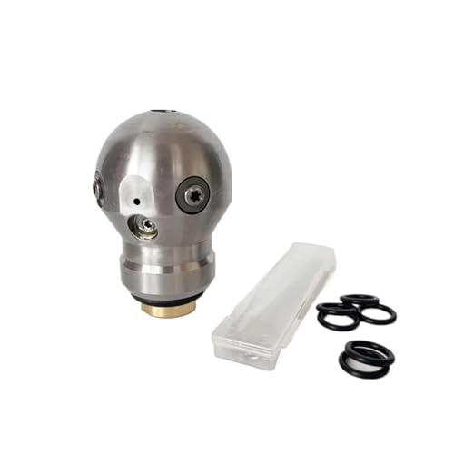 Bolisila Warthog Rotary High Pressure Nozzle 360-degree Rotation Clean Sewer 3/8" City Road Cleaning Household Pipe Cleaning(40L per min)