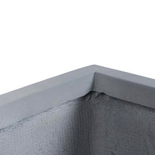 LeisureMod Flora Fiberstone and MGO Clay Planter, Mid-Century Modern Rectangular Planter Pot for Indoor and Outdoor in Grey (24" Height)