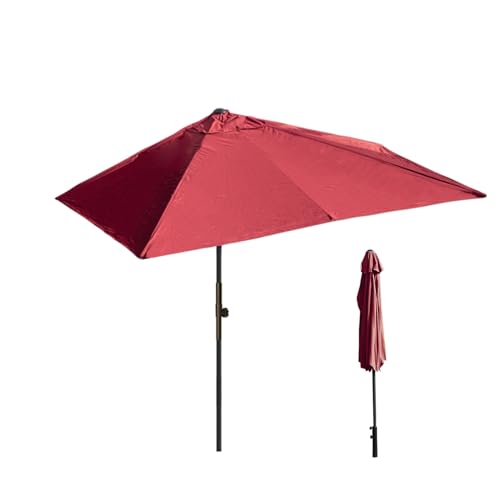 Retractable Awning,Awnings for Patio Waterproof,Adjustable Outdoor Umbrellas for Patio with Support Pole Stand,Sun Shade Awning Cover,for Backyard, Garden, Balcony,No Base (Color : Red 250CM)