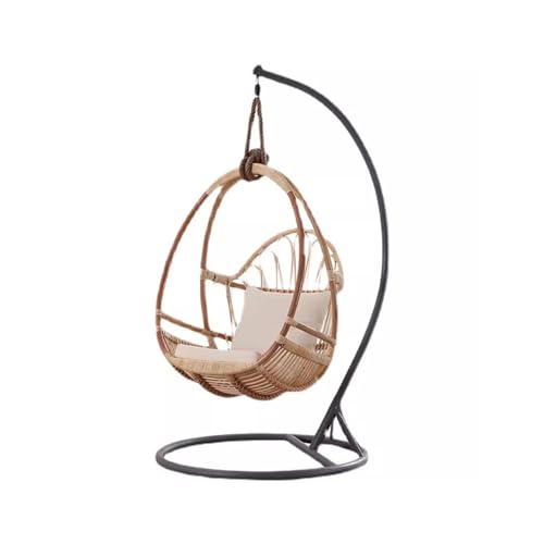 XJOYSL7921 Rattan Chair Hanging Chair Minimalist Hanging Basket Balcony Chair Homestay Hanging Indoor Cradle Swing Modern Accent Chair for Living Room
