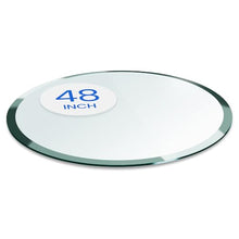 Dulles Glass 48 inch Round Glass Table Top - Tempered - 1/2" Thick Glass Surface, Safe Beveled Edge, Multipurpose for Dining Table, Patio, Coffee and End Table