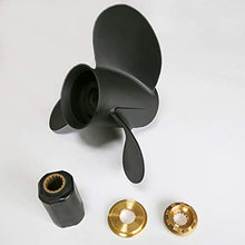 FLISH Aluminum 3-Blade Propeller for Mercury Outboard 90CT-400HP Black
