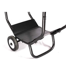 DJVHSRI Movable Firewood Rack with Wheels, Outdoor/Indoor Wrought Iron Firewood Storage Frame, Log Holder for Fireplace,