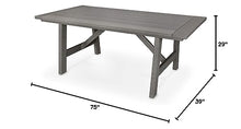 POLYWOOD® Rustic Farmhouse 39" x 75" Dining Table in Slate Grey