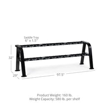 Titan Fitness 2 Tier Saddle-Style Dumbbell Weight Rack Black