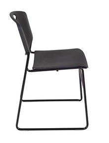 Regency Seating Kobe 48-Inch Square Breakroom Table Grey with 4 Zeng Stack Chairs Black