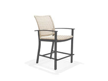 Winston Jasper Balcony Stool Textured Pewter Frame Finish/Beechwood Weave