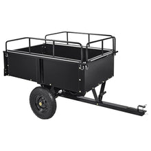 Garden Utility Trailer Heavy Duty Steel Dump Cart with Removable Sides Garden Dump Cart, for Lawn Tractors
