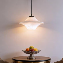 zhongheng Natural Alabaster Pendant Lights Kitchen Island, 7.1in White Lamp Fixtures, Light Marble Shade, for Bedroom Bathroom Dining Room Living