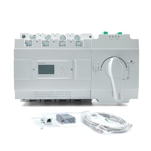 C Type ATS Dual Power Automatic Transfer Switch AC220V Diesel Generator Controller Auto Changeover Switch Converter (Color : 400A to 630A C Type)