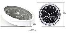 EHVYBDX Wall Clock, Outdoor Wall Clock,12 Inches Oversized Retro Wall Clock with Temperature and Humidity Garden Ornaments for Garden/Patio/Yard/Home
