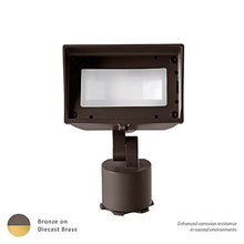 WAC Landscape Lighting, Wall Wash Light LED 120V with Adjustable Beam Angle and Integral Brightness Control 2700K in Solid Brass Coated with Bronze