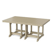 Wildridge® Heritage 44”x72” Dining Table Set, Weathered Wood - Outdoor All-Weather Poly Dining Furniture for Patio, Porch, Deck