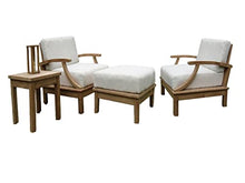 WholesaleTeak Somer 4 Pc Lounge Chair Set with Cushions in Canvas White