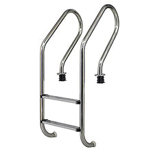 Swimming Pool Handrail 304 Stainless Steel Pool Ladder for 68-89cm Pool Anti-Slip and Anti-Rust Tube Wall Thickness 1mm / Silver / 133x49.3x19cm (Silver 133x49.3x19cm)