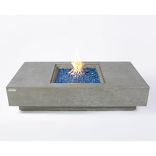 Monte Concrete Fire Pit 60" x 31.9" Outdoor Patio Firepit Includes Fire Glass Modern Fire Pits & Outdoor Fireplaces for Garden, Deck, Indoor & Outdoor Heating