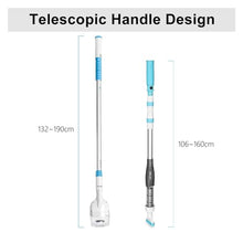 ASRQAWEA Cordless Vacuum Cleaner Telescopic Handheld Cleaning Tool Suction Pond Fountain Brush Hot Spring Swimming Pool Vacuum Cleaner(Charging Model)