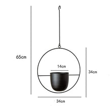 SDREYKUF 2pcs Metal Hanging Flower Pot Chain Wall Hanger Planter Basket Holder for Home Garden Balcony Decoration