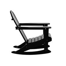 WestinTrends Malibu Outdoor Patio Porch Rocking Adirondack Chair (Set of 4), Black