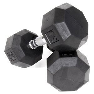Ader Octagon Deluxe Professional Rubber Dumbbell Pair 5-100LB