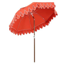 IRTGFHJE Patio Umbrella 6.6-Foot Beach Umbrella Fringe Sunshade