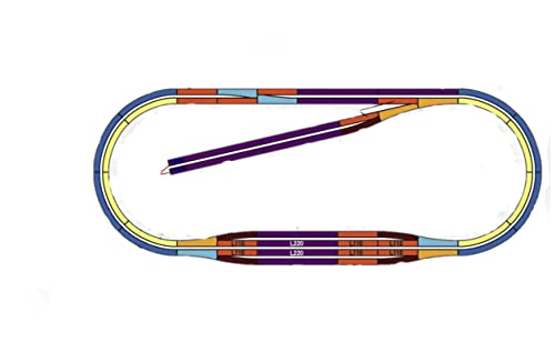 Rokuhan Layout Plan L Complete Track Set 49.2" x 19.6