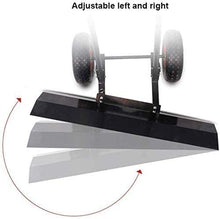 Snow Shovel with Wheels Heavy Duty Rolling Adjustable Snow Pusher with 6-Inch Polypropylene Wheels and Adjustable Aluminum Handle Efficient Snow Plow Suitable for Driveway Or Pavement Clearing