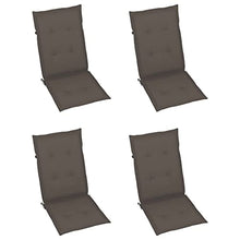 KUTYWEXFM 4-Piece Reclining Patio Chairs with Cushions Acacia Wood
