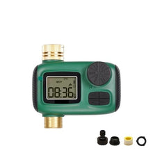 1pc Water Timer 1-4Outlet Brass Inlet Rotary Knob Button Control with Display Screen Rain Delay(4-Outlet UK)
