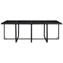 Heofavd 13 Piece Patio Dining Set Outdoor Furniture Rattan Black PE Wicker 9 Seater Rectangular Glass Table 8 Chairs 4 Stools 20 Cushions All Weather Garden Bistro for Backyard Balcony Porch