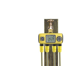1pc Digital Water Timer 4-Outlet Garden Irrigation Timer Rainwater Sensing Irrigation Watering System Precision Controller(Roller NPT Thread)