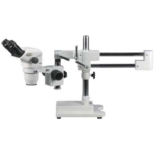 AmScope Professional Binocular Stereo Zoom Microscope Double-Arm Boom Stand